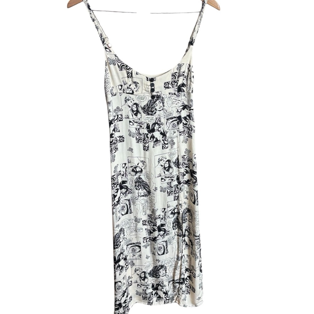 Urban Outfitters Comic Strip Spaghetti Strap Slit Dress, XS - Picture 1 of 13